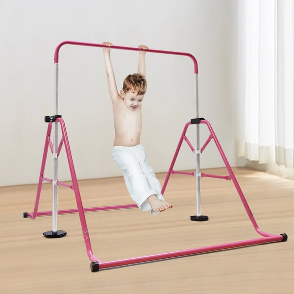 Gymnastikstang, Justerbar højde 115-155 cm, Sammenklappeligt design, Maksimal belastning 80 kg, Til alderen 3-8, Indendørs/udendørs brug