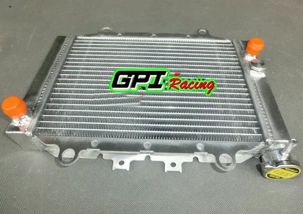 Radiator, Aluminiumkonstruktion, Kompatibel med Yamaha YFM400, Kompatibel med Yamaha YFM450, Letvægtsdesign, Elektrisk kølevifte inkluderet