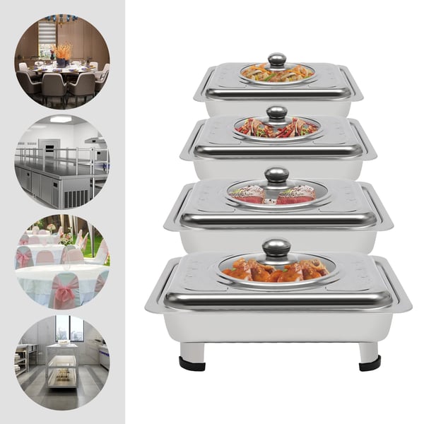 Stegepande Buffetbakke, Elegant Design, Holdbar Konstruktion,4PCS