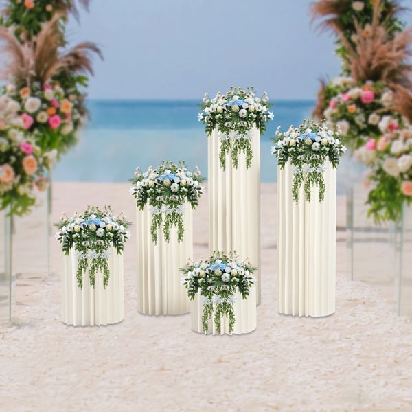 Blomsterställ, Hållbart Material, Estetisk Design,Mjölkvit