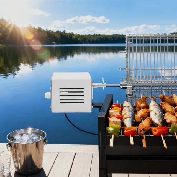 Grilli Moottori, Korkea Vääntömomentti, Kestävä Ruostumaton Teräs,Hopea