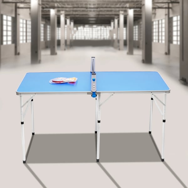 Ping Pong Bord, MDF + Aluminium, 152 x 76 x 76 cm, Foldbart design, Inkluderer net, ketchere og bolde