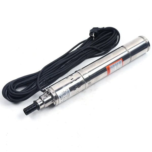 Dybbrøndspumpe, Rustfrit Stål Konstruktion, Maksimal Flow Rate 1600 L/h,Sølv, EU, 220V