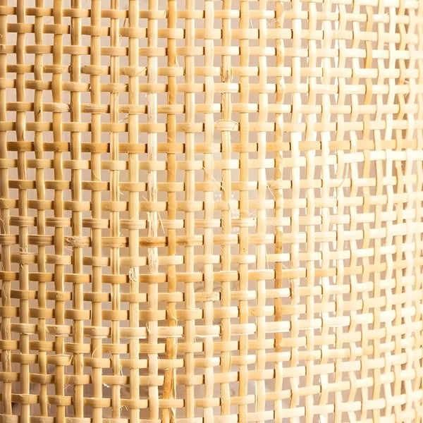 Væglampe, Håndvævet Bambusdesign, LED Lyskilde,20x25cm, Ingen pære