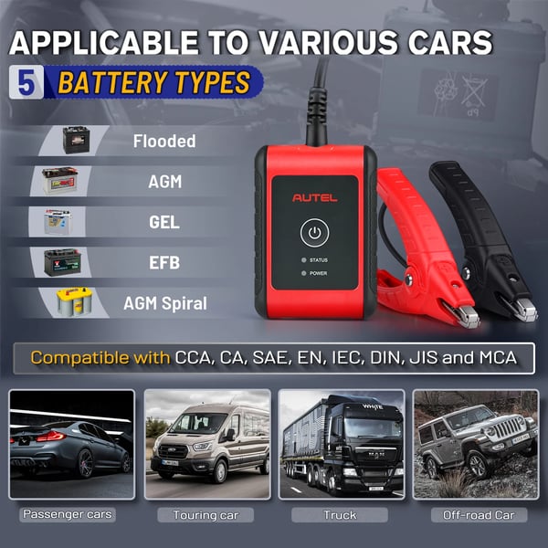 Akku Testeri, Bluetooth-yhteys, Monipuolinen Yhteensopivuus,BT506
