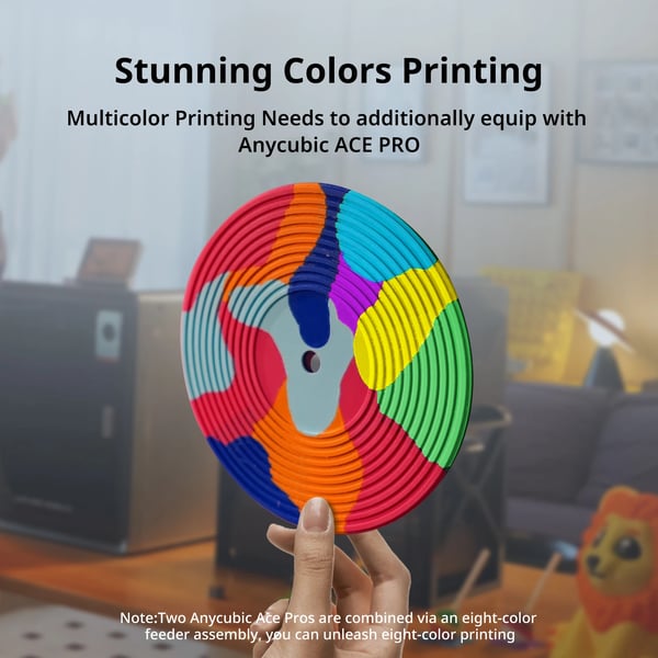 3D-printer, høj hastighed 600 mm/s, avanceret automatisk nivellering,ANYCUBIC Kobra S1