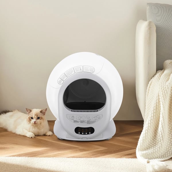 Kattlåda, Automatisk Självrengörande, Smart Anslutning,GRÅ