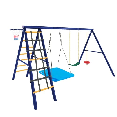 Utegungställning, Högstyrkestål, 10,5 ft x 6 ft x 7 ft, Stöder 400 lbs, Flera Lekalternativ, Uppfyller Säkerhetsstandarder