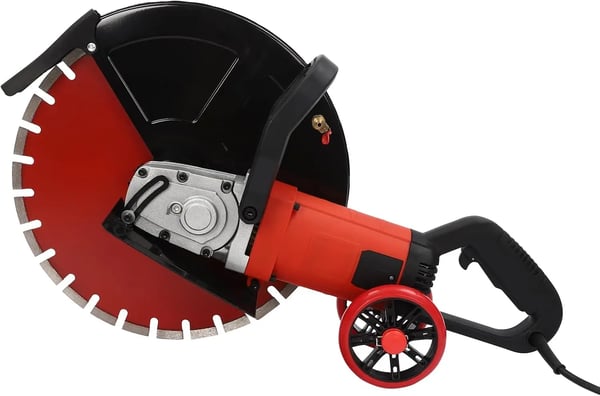 Elektrisk Betonfuger, 4000W Motor, Justerbart Beskyttelseshætte,Rød