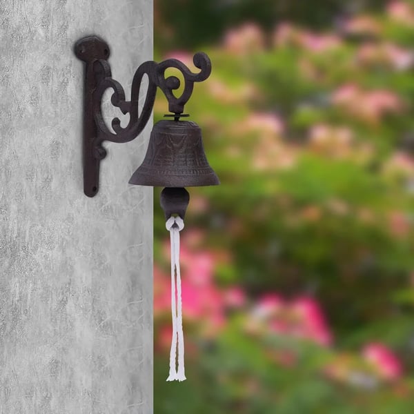 Dørklokke, Holdbart Gussejern, Vægmonteret Design,sort