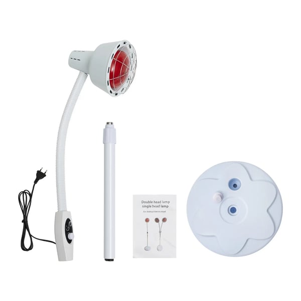 Infrarød lampe, 275 watt, 220V, 4,72 tommer pære diameter, 5,48 ft ledning længde, beskyttelsesgitter