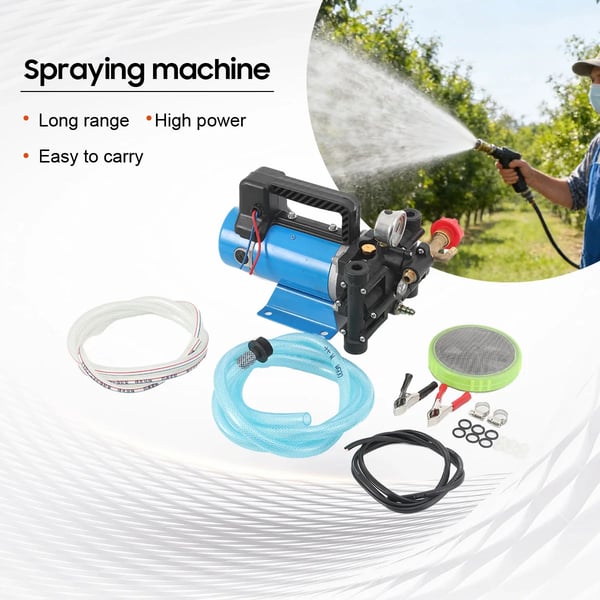 Maataloussähkökorkeapainepumppu, 200W, 24V, 16 L/min Virtaama, 0-30 kg Säädettävä Paine, Imualue 3-5 metriä