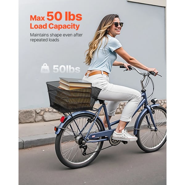 Cykelbagagebærer, Holdbart Metal, Vandtæt Dække,Ikke-foldbar 50 lbs