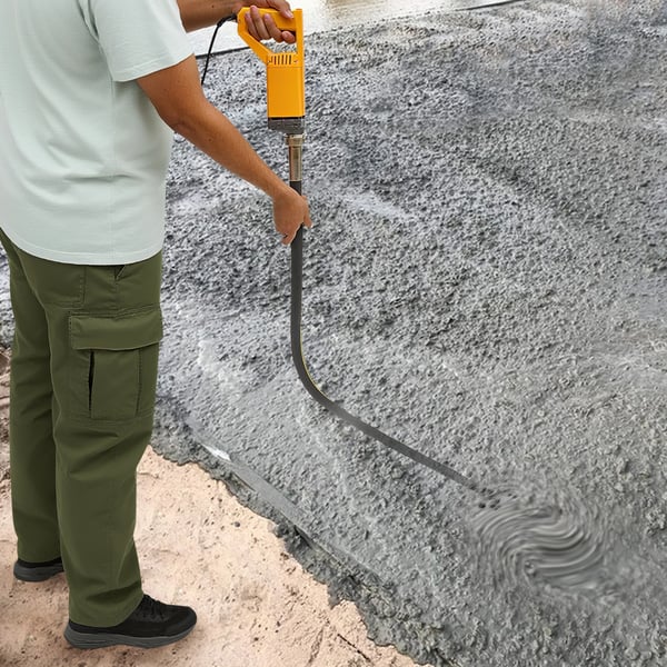 Betonvibrator, 1300W Effekt, Håndholdt Design,Gul