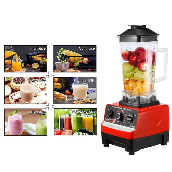 Kommersiel Blender, 2000W Effekt, BPA-fri Materialer,2 i 1