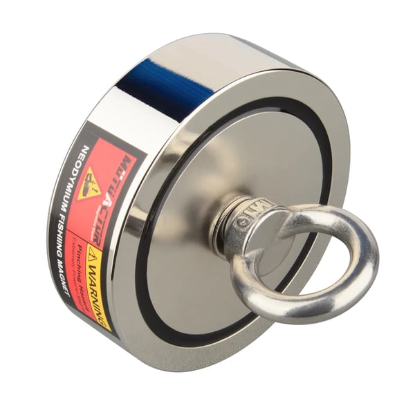 Neodymium Pot Magnet, 350KG Løftekraft, Dobbelt-Sidet Tiltrækning,D94mm