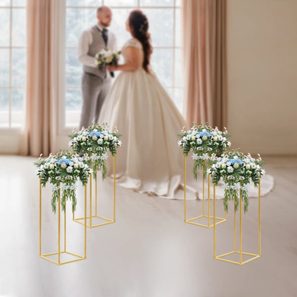 Blomsterstandssæt, Metal Konstruktion, Dimensioner 16,5 x 11,4 x 11,4 cm, Understøtter op til 2,3 kg, 4-delt Sæt, Egnet til Bryllupper og Begivenheder