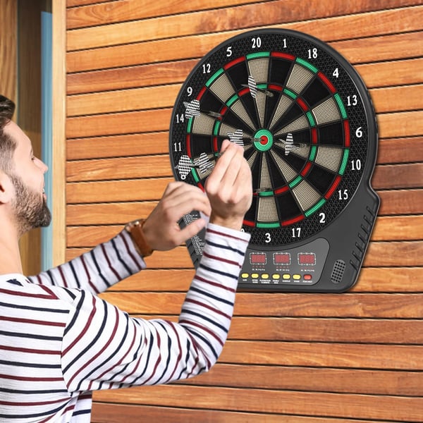 Elektronisk Dartskive, 27 Spil, Op til 16 Spillere,sort
