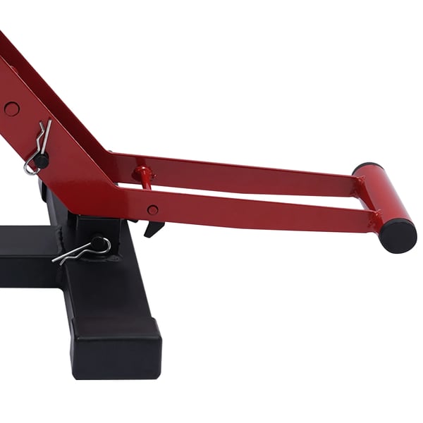 Motorcykel løftestativ, 400 kg kapacitet, justerbar højde 25-40 cm, panelstørrelse 28 x 17 cm, brutovægt 6,6 kg, holdbar stål konstruktion