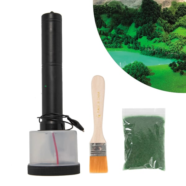 Statisk Gräs Flocking Applicator, Bärbar Design, Dubbel Nätöverdrag,svart