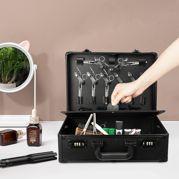 Barber Case, Bærbar Opbevaringsorganisator, Sikker Design,sort