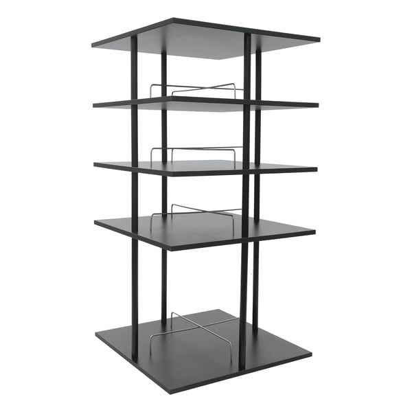 Kenkäteline, 4 Tasoa, 360° Käännettävä,Musta