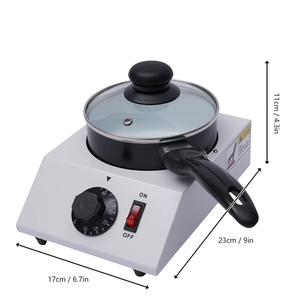 Chokolade Smelter, Non-stick Keramisk Gryde, Justerbar Temperaturkontrol,HVID