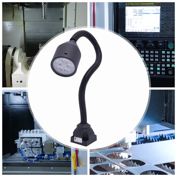 CNC Arbejdslampe, 5W LED, Energi Effektiv Belysning,Sort