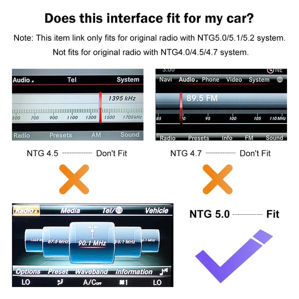 Langaton CarPlay -sarja, Android Auto -yhteensopivuus, helppo USB-yhteys,NTG5.0 järjestelmä
