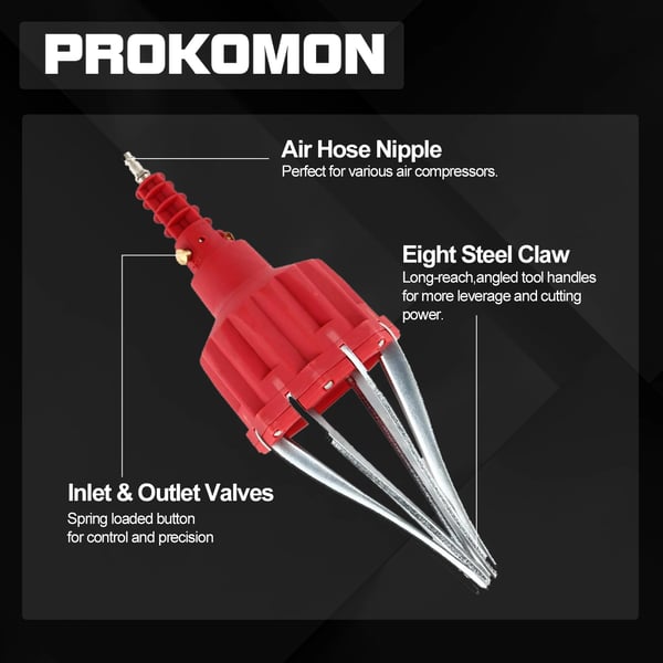 Pneumatisk CV Boot Expander Installer, Højkvalitets Stål, 35 cm Lang, Universel Kompatibilitet, Udvider CV Dæksler, Inkluderer Støvcover Stang