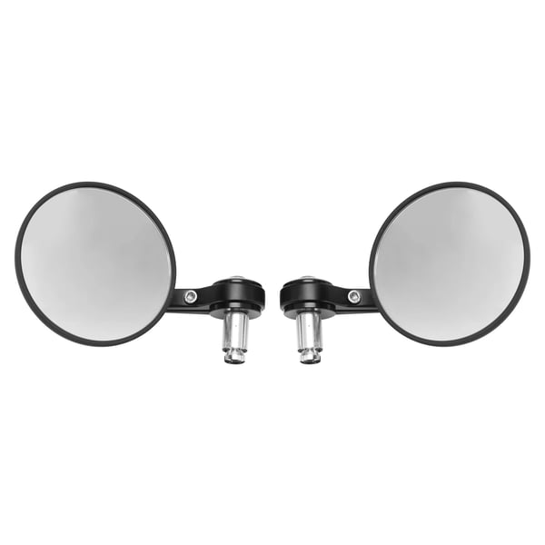 Bar End Spejle, CNC Aluminium, 100mm bredde, 100mm højde, Passer til 7/8" styr, 360° Justerbar