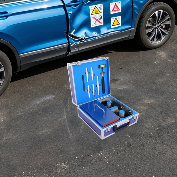 Elektromagnetisk Induktionsbilreparationsværktøj, Bærbar Kuffert, Brugervenligt Design,Blå