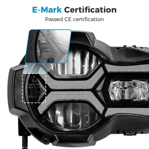 LED-forlygte, 110W effekt, vandtæt IP67,R1200GS 2013-2018