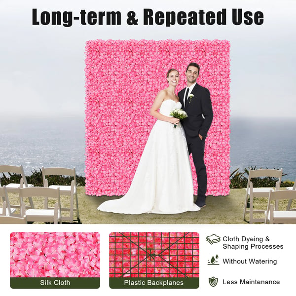 Blomväggspaneler, Elegant Design, Mångsidig Dekoration,Rosa