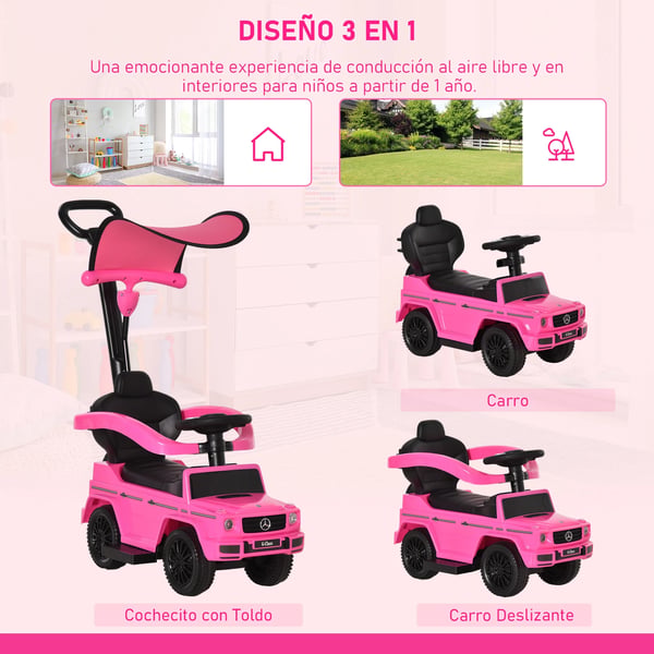 Kørebil, Holdbar Metal Konstruktion, Sikker og Stabil Design,Pink