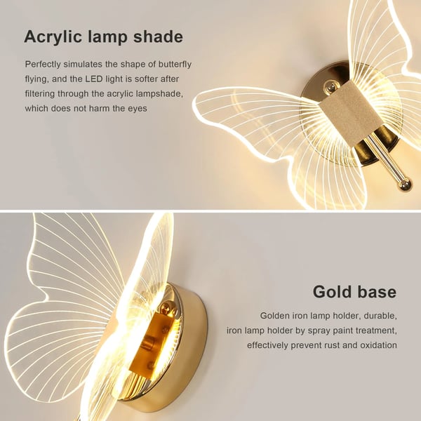 Væglampe, Moderne Design, Multi-Farve Muligheder,11-15W, M, Guld