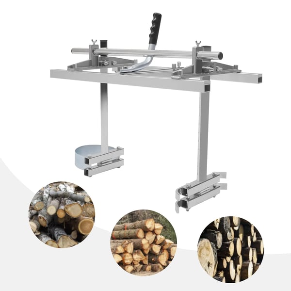 Kædesavsmølle, Aluminiumlegering, Maksimal Pladebredde 60 cm, Justerbar Pladetykkelse 1,27-33 cm, Egnet Længde 14-24 tommer, Bruttovægt 6,9 kg