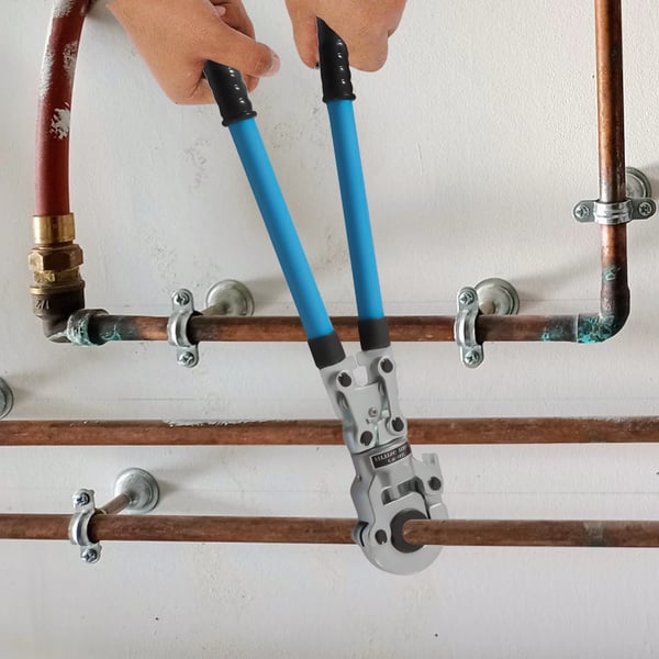 PEX Crimping Værktøj, Ergonomisk Design, Komplet Sæt,Lys blå
