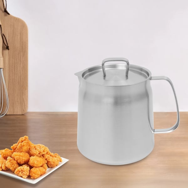Frituregryde, 304 rustfrit stål, 2 liter kapacitet,Lys Grå