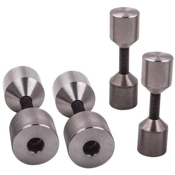Flange To Huls Stifter, 1-1/8 tomme Diameter, 1-5/8 tomme Diameter, Kompatibel med 3/8 til 1,0 tomme Bolt Huller
