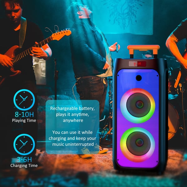 Karaokelaite, langattomat mikrofonit, päivitetty subwoofer,T8