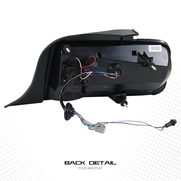 Baglygtesamling, 12V spænding, 3400 lumen, 35W effekt, til Ford Mustang 2005-2009, sekventiel blinklys