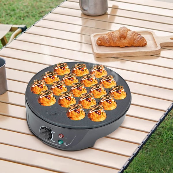 Takoyaki-valmistaja, 18 reikää, sähköinen keittokone,musta