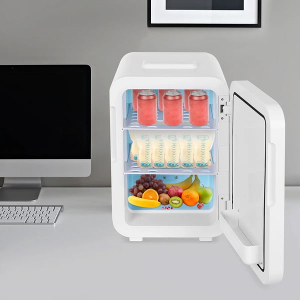 Mini Køleskab, Køle- og Varmefunktioner, Kompakt Design,HVID, EU