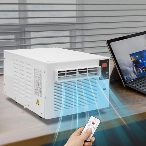 Bærbar Aircondition Køler, Fjernbetjening, Energisparende Kompressor,HVID