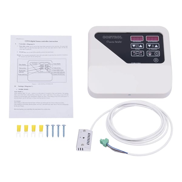 Sauna Varmer Controller, 3-9KW Udgivelses Effekt, 220V-245V Arbejdsspænding, Strøm 4.5-13.7A, Maks Lys Effekt 60W, Temperatur Interval 40-105℃