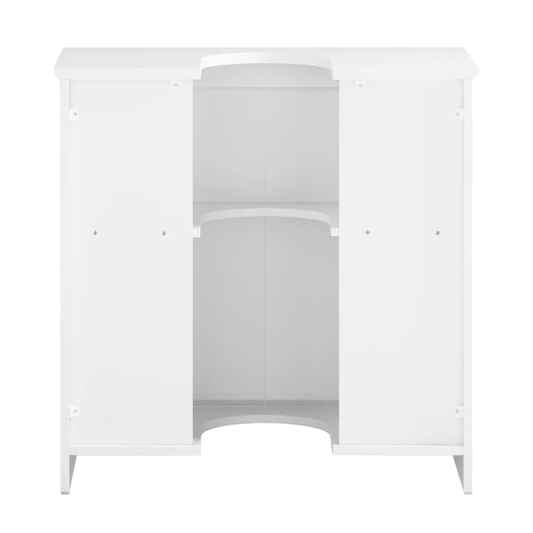 Badeværelsesskab, Pladsbesparende Design, Fugtbestandig,HVID