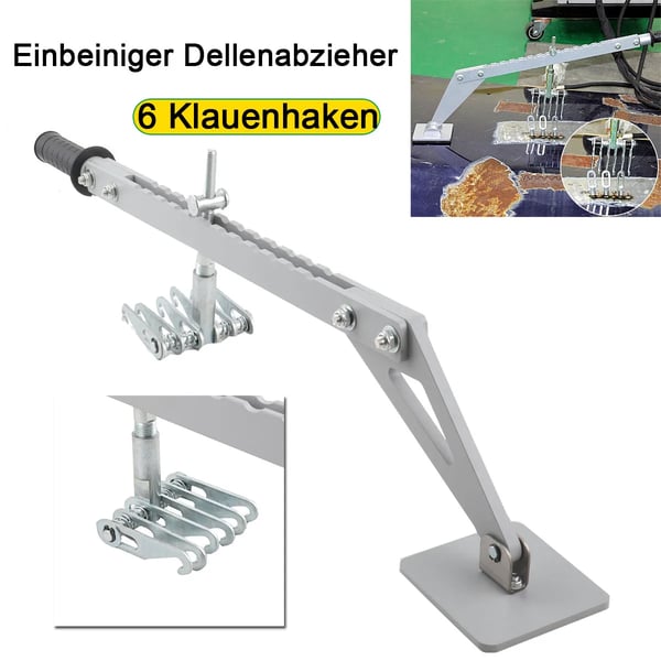 Dentinvetäjä, alumiiniseos, 6-sorminen kynsisuunnittelu, säädettävä jalka ja puristin, EVA-iskunvaimennuspatja, ergonominen kahva