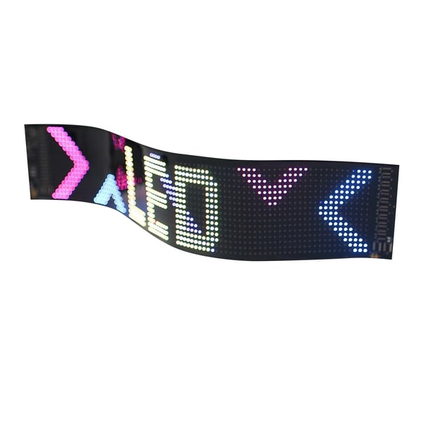 Fleksibel LED-skærm, APP-kontrol, RGB-belysning, bærbart design