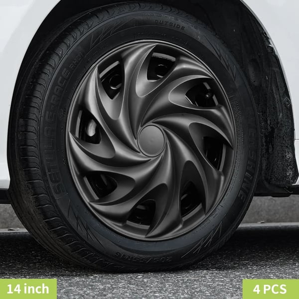 Hjulnavsafdækning, Tornado-stil, 14-tommer størrelse, sæt af 4,Tornado Stil 4pcs